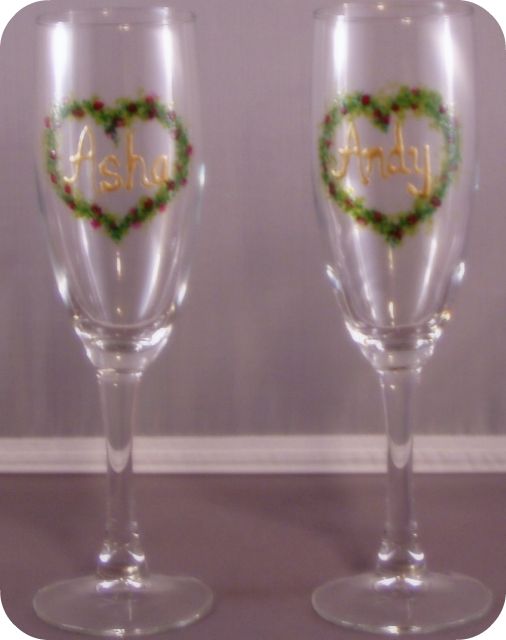 Wedding wishes Champagne flutes
